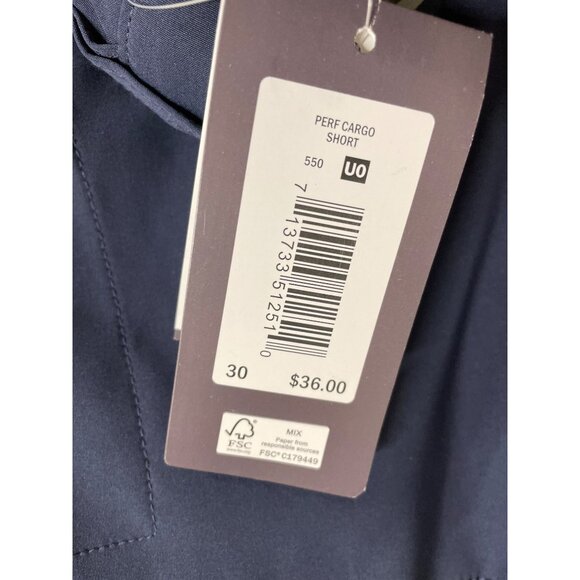 Refined Matter Mens Size 30 Navy Blue Cargo Shorts Fast Dri Stretch - Picture 10 of 10